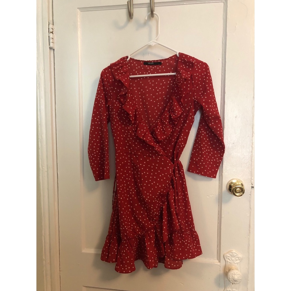 Red Star Print Dress